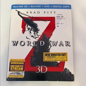 World War Z 3D Blu-ray DVD Digital Copy